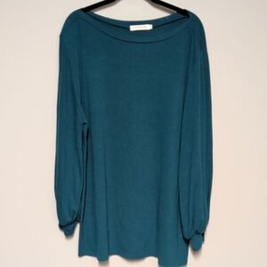 Amaryllis Teal Long Sleeve Tunic